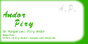 andor piry business card